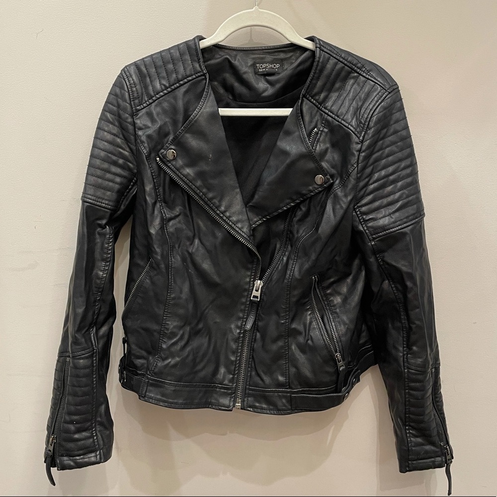 Topshop leather jacket